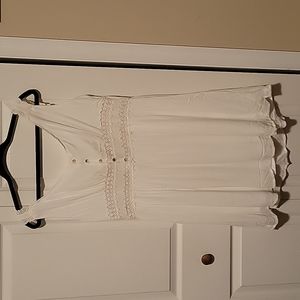 Maurices White Lace Babydoll Mini Dress